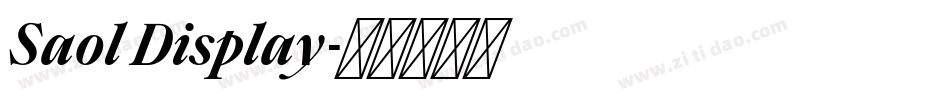 Saol Display字体转换
